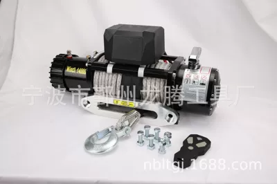 Direct from the factory: 14000lb car winch, 12V, essential for off-road adventures, with nylon rope, for vehicle towing (Other Automotive Safety Supplies) - 14000lbs-multiple-colors-available