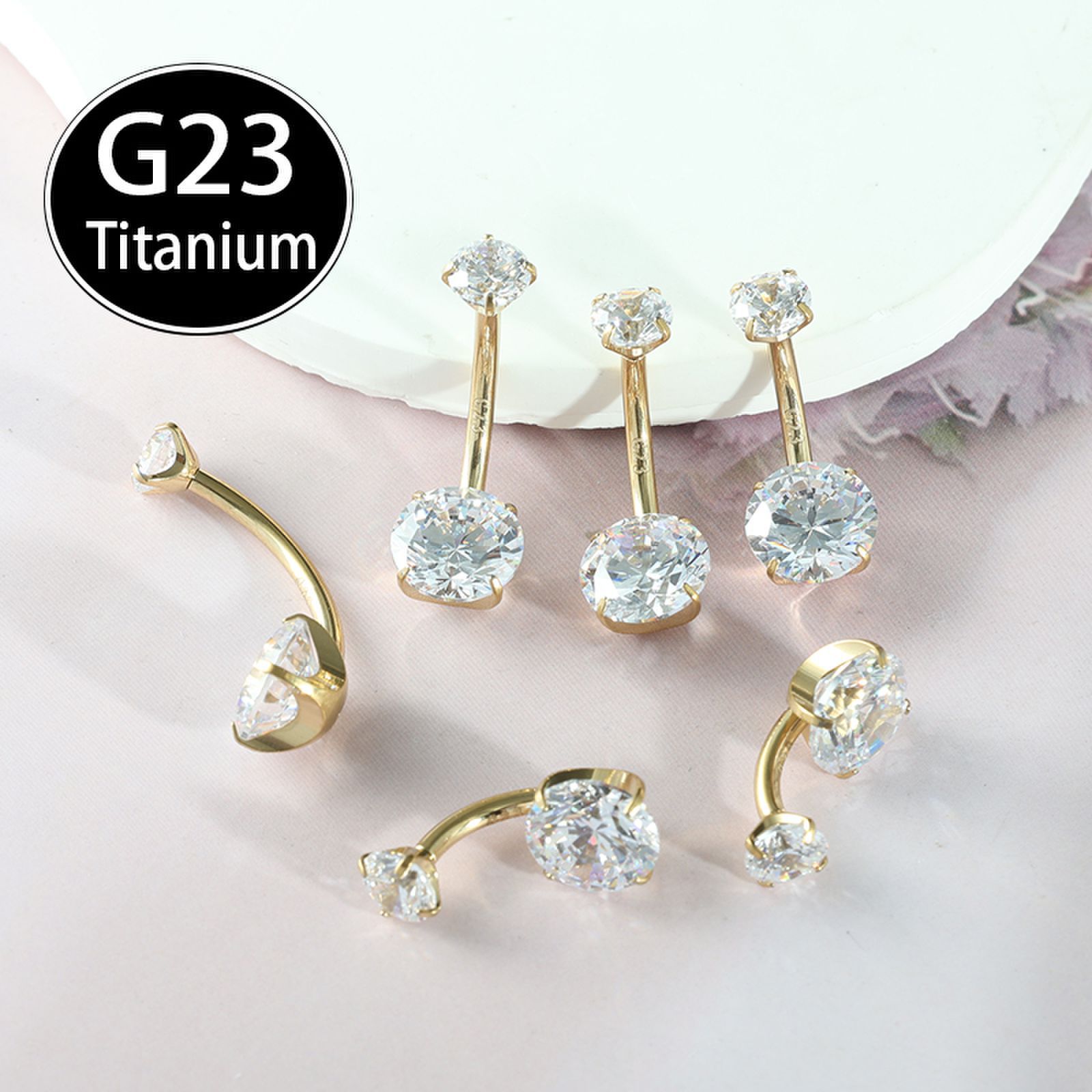Pointed titanium steel lip stud product view