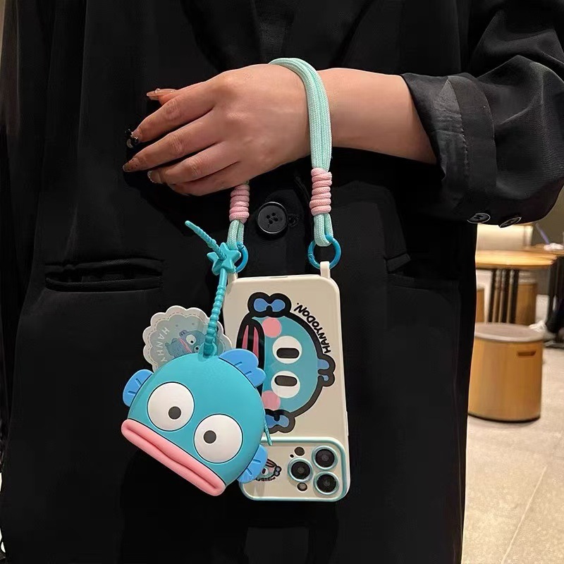 Pez lindo feo de dibujos animados para iphone15 diagonal 16ProMax bolsa de pescado 13 Apple 14 funda para teléfono móvil 15PM nuevo