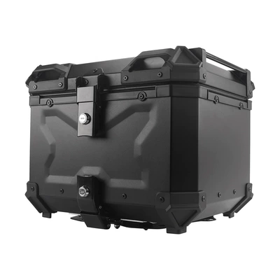 Motorcycle trunk, Quick-Release Waterproof and Anti-Collision Storage - 45l-embossed-tail-box-bodyall-black