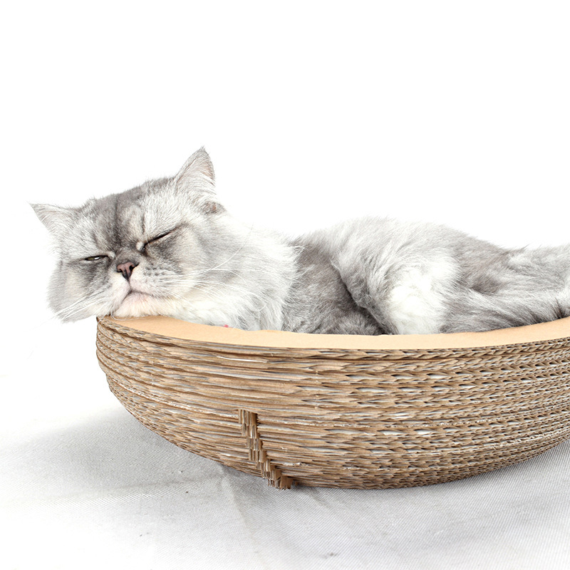 Leyoupai multi-Tamaño de gato tablero del rasguño nido de papel Shell gato nido tazón tipo de papel corrugado gato tazón redondo garra de gato juguete de molienda