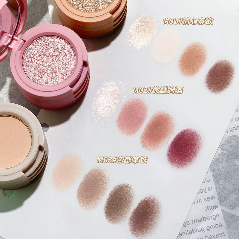 xixi Complex eye shadow, nail sequins, matte face blush, silhouette correction, earth tones