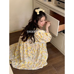 CHERRY PUPPYアイマスク猫睡眠スカート長袖ベルベットパジャマルームウェア快適かわいいアニメ