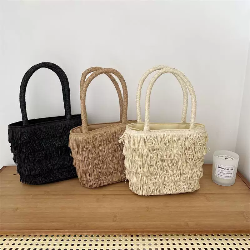 Платье-однолистная сумка из соломы на одно плечо для фотосессий, семейный стиль