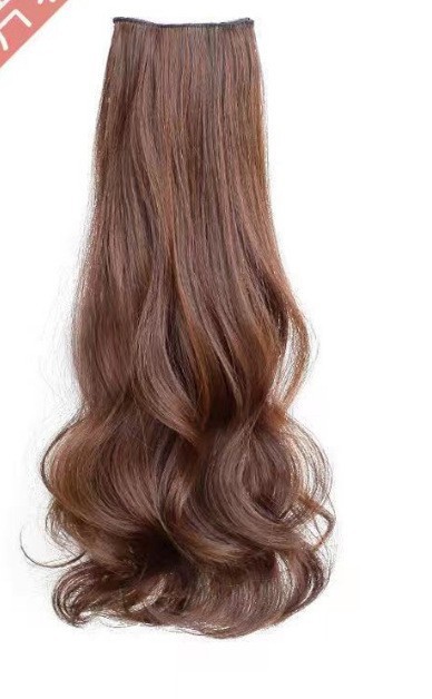 Peruca de cabello largo de mujer tipo tres piezas de imitación de cabello humano largo ondulado cabello largo recto flojo aumento de cabello invisible extensión de cabello sin rastro