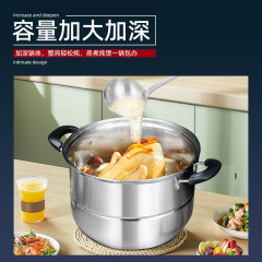 批發加厚不鏽鋼多層蒸鍋 大容量二層三層蒸鍋禮品鍋食品級鍋具