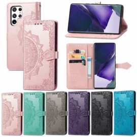 源头工厂适用三星Galaxy S22Ultra手机皮套 翻盖皮革多功能手机壳