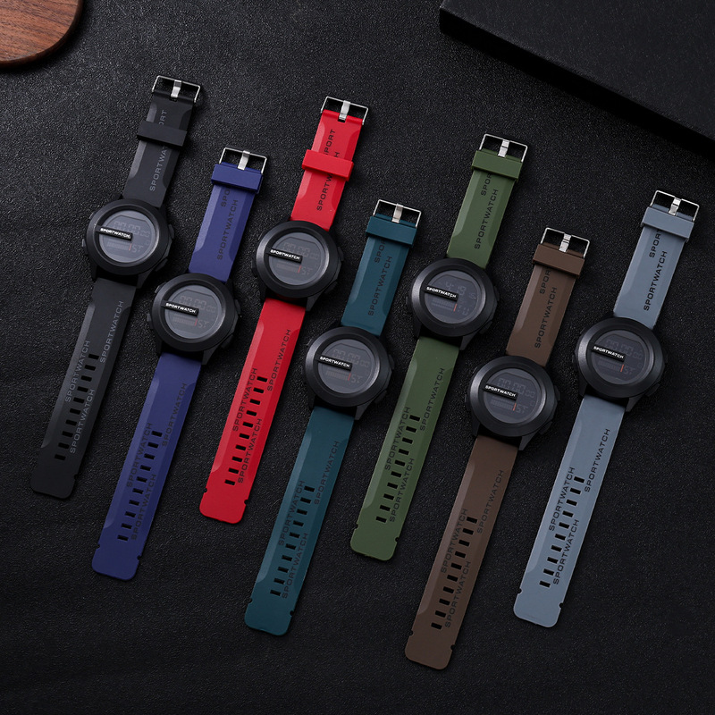 2024 Cross-Border Hot Selling British Style Men's Large Dial Sports Fashion Digital Watch Outdoor Adventure Decorative Watch Ins