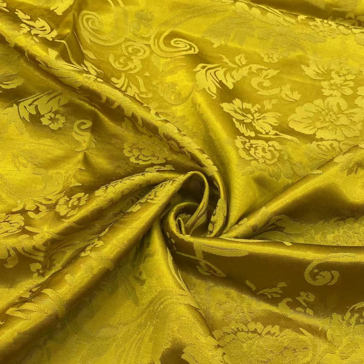 新中式国风现代人丝亚麻提花面料连衣裙汉服裤子时装旗袍套装