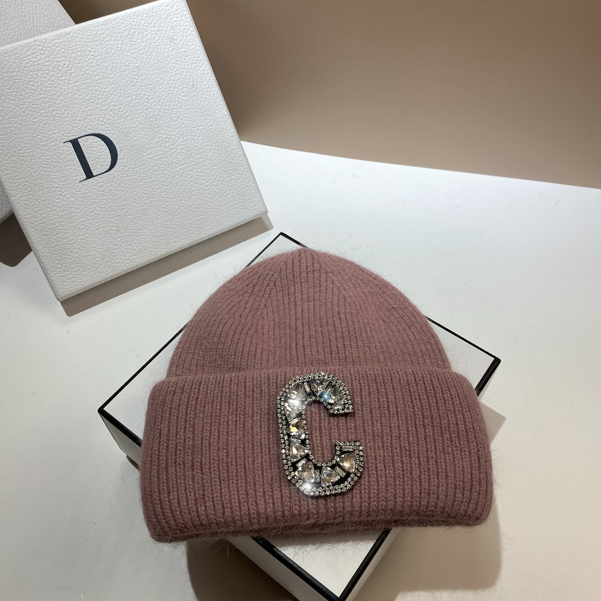 Women's Streetwear Letter Rhinestone Eaveless Wool Cap display picture 6