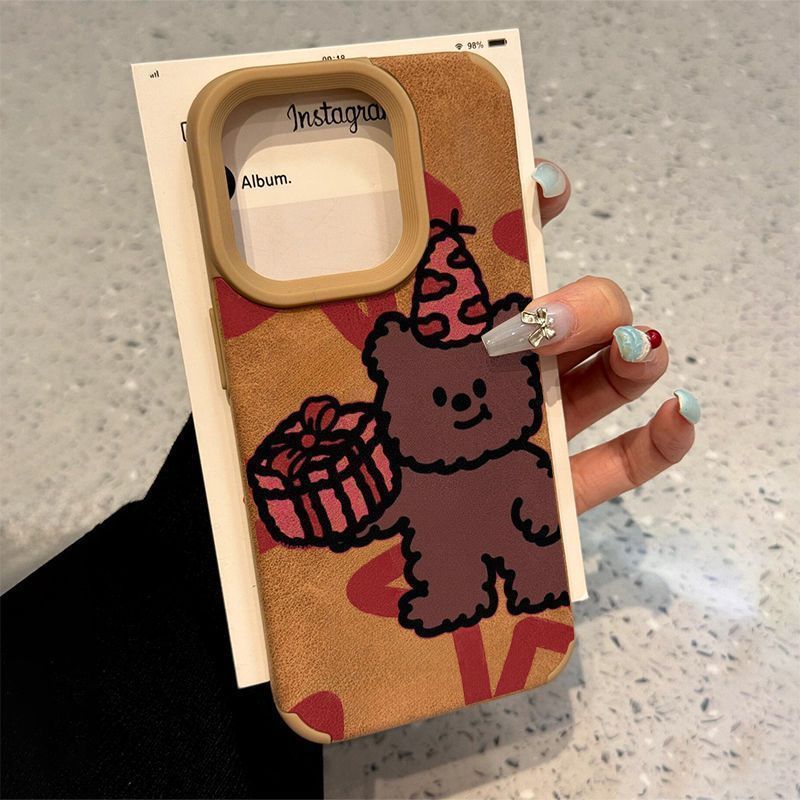 Regalo Bear para Apple 1716Promax Case iPhone One13 Resistente a la caída 12 / 11 / 14 Suave