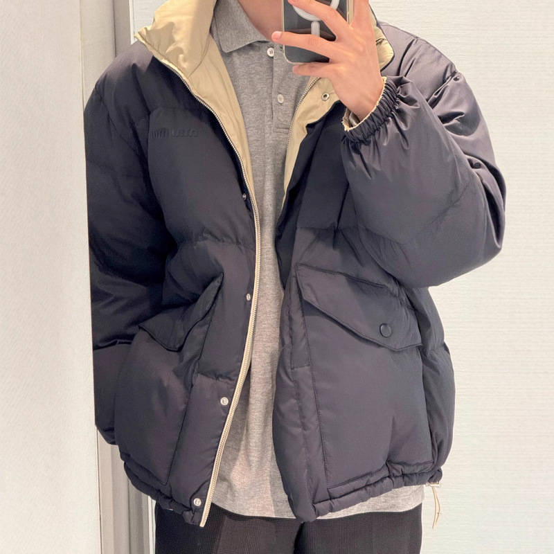 mm家25ss秋冬新款两面穿羽绒服徽标字母双面拉链羽绒服男女同款|undefined