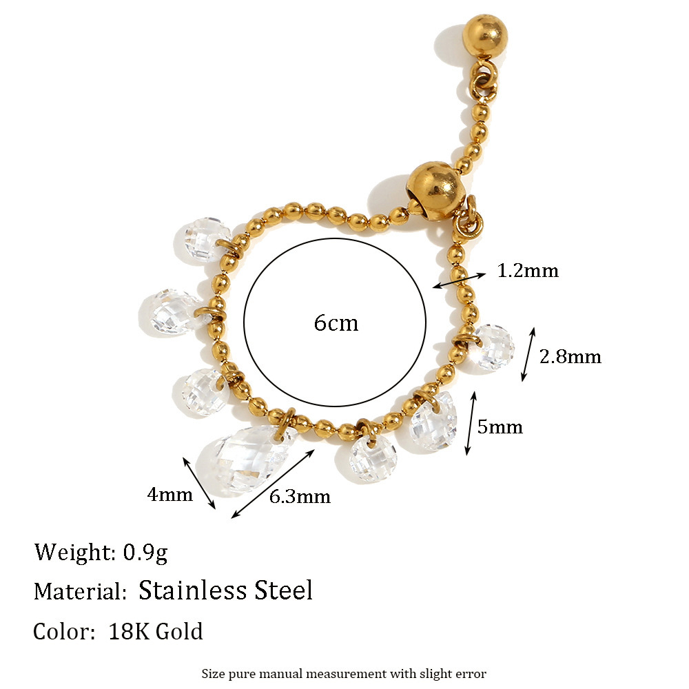Adjustable Ring Size Wholesale Jewelry Shiny Geometric 304 Stainless Steel 18K Gold Plated Rings