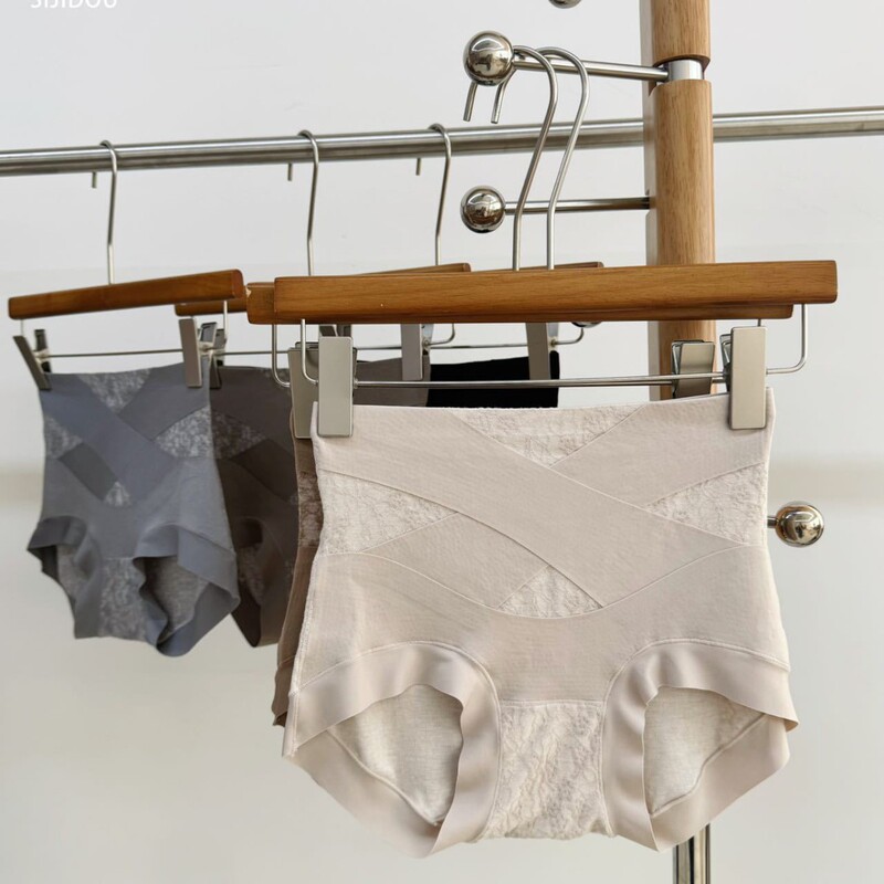 French-style wool jacquard light-shaping women's tummy control panties, comfortable seamless mid-waist shaping butt-lifting briefs French-style wool jacquard light-shaping women's tummy control panties, comfortable seamless mid-waist shaping butt-lifting briefs