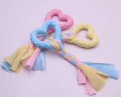 Pet Supplies Wholesale Cute Heart Band Cotton Rope Dental Cleaning Self-Entertaining Dog Chew Toys TPR Material Wholesale