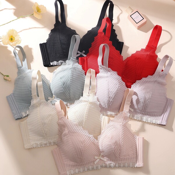 Lace latex supporting breathable underwear