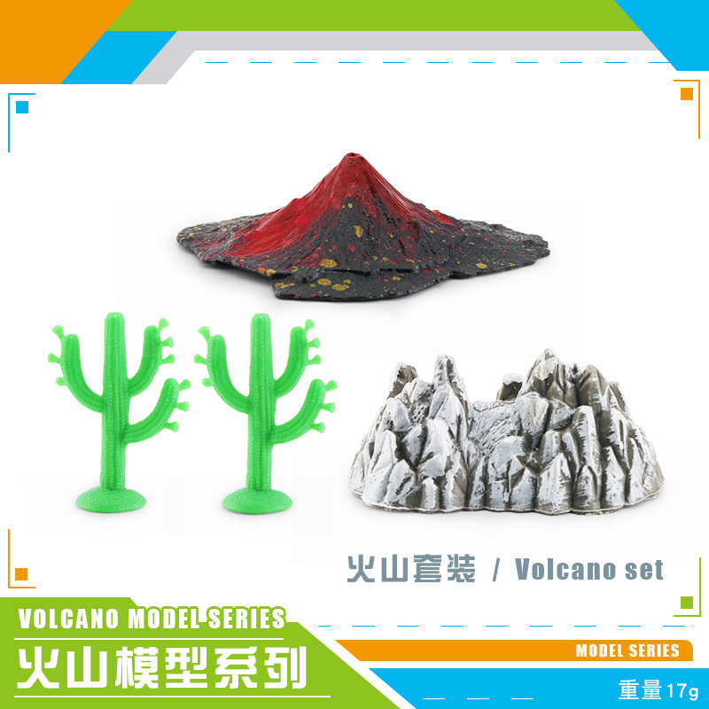 Exportación transfronteriza simulación volcánica y montaña de nieve modelo conjunto de explosión de mesa de arena estática decoración de escritorio juguetes al por mayor