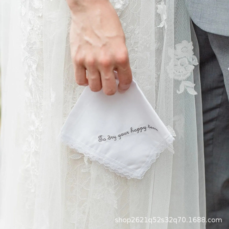 etsy アマゾン貿易ホット販売刺繍ハンカチナプキンポケットスクエアタオル結婚式のギフトブライズメイド、ベストマン、長老ギフト|undefined