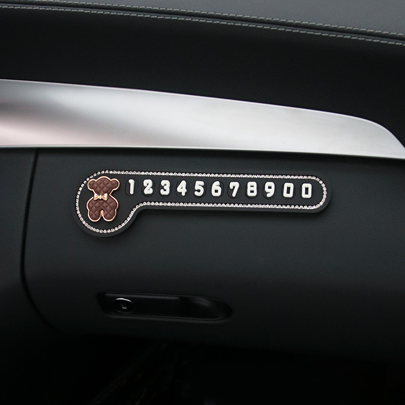 Matrícula de estacionamiento temporal de automóviles, niñas, personalidad creativa, accesorios de decoración de automóviles, placas de teléfono, placas de matrícula móviles