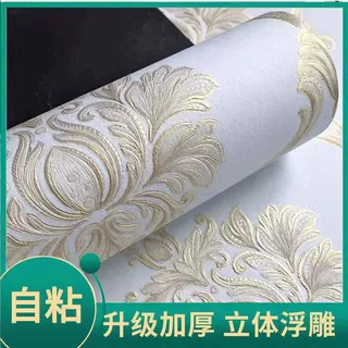 加厚无纺布自粘墙贴立体浮雕3d打印欧式卧室壁纸客厅电视背景墙纸