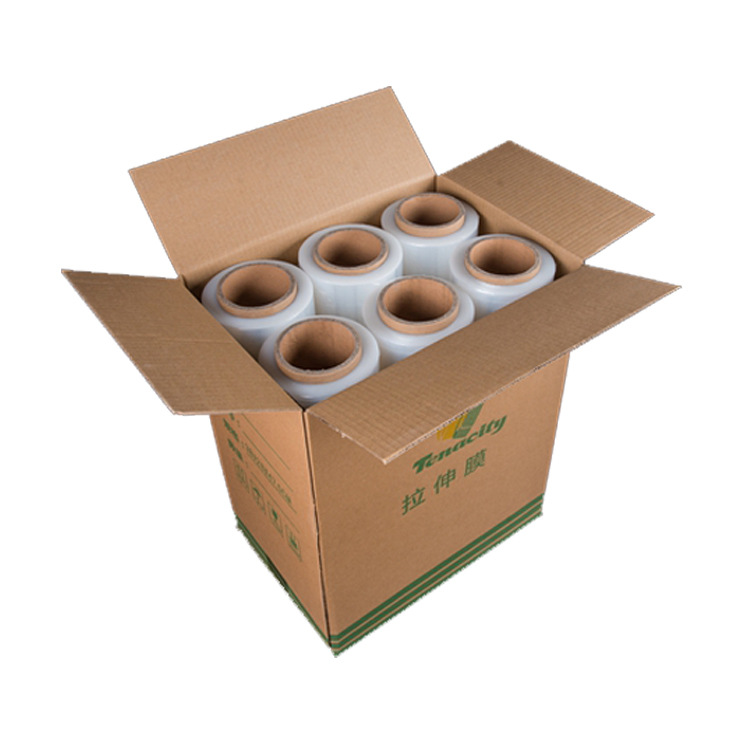 Ventas directas de fábrica PE envoltura de paletas de película estirable plástico película estirable transparente embalaje industrial película estirable al por mayor