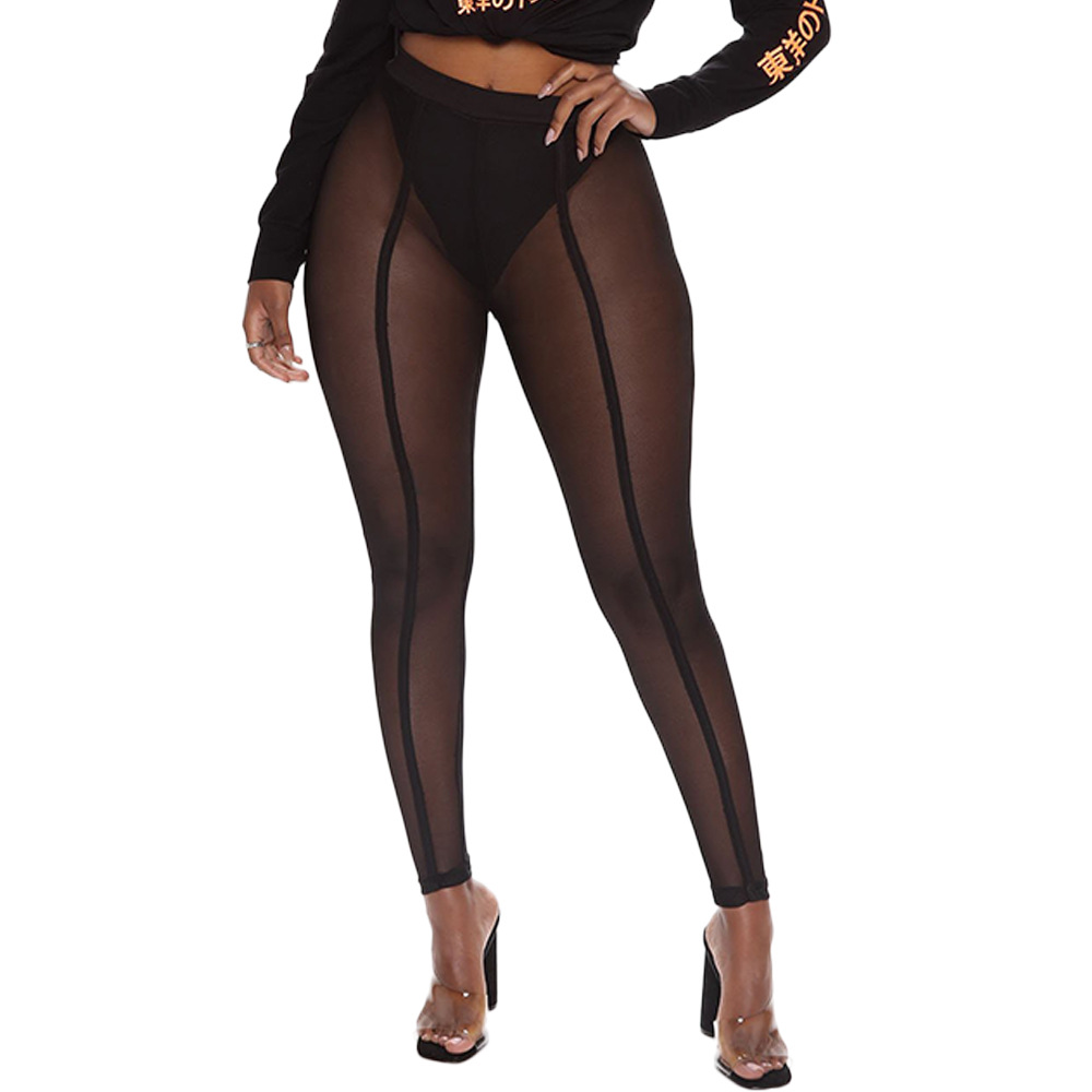 Leggings transparentes de malla ajustada sexy NSZH93877