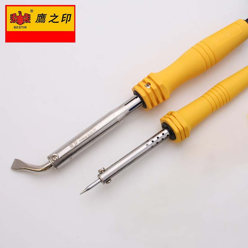 鹰之印外热式电烙铁30-300W 大功率洛铁维修焊锡尖扁弯焊接头工具