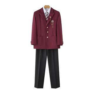 新款学院风dk制服男套装学生西服外套三粒扣jk西装衬衫西裤班服潮