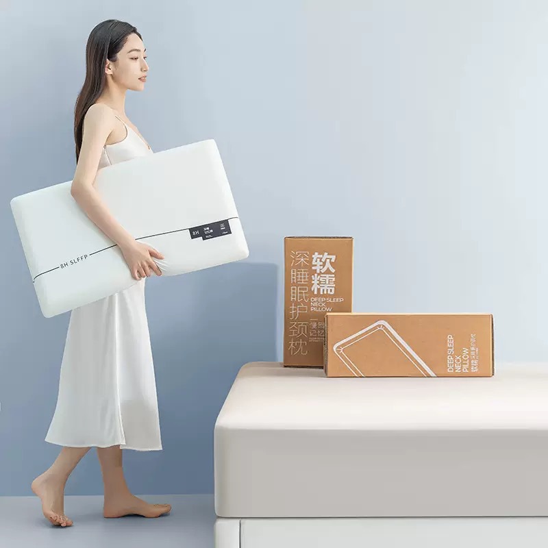 Slow rebound memory foam pillow in pure white 3.0D exquisite gift box