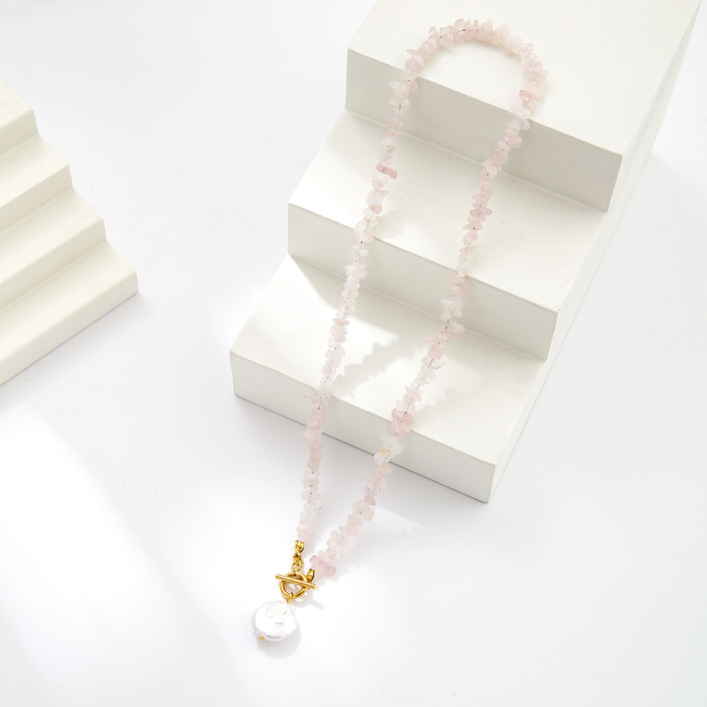 40g Weight Freshwater Pearl Pendant Material Pendant Necklace Classification 1 Piece Quantity Holiday, Daily Occasion Freshwater Pearl Material Irregular Pattern Women's Gender Toggle, Beaded Design Casual Style Casual Irregular Freshwater Pearl Gravel Pendant Necklace In Bulk 8