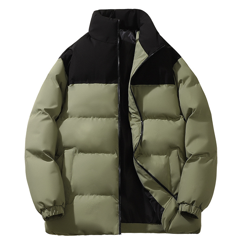 Brand Cotton-Padded Jacket Men Fall Winter New Trend Down Jacket Fashion Coat Thickened Standing Collar Jacket_voghion.com
