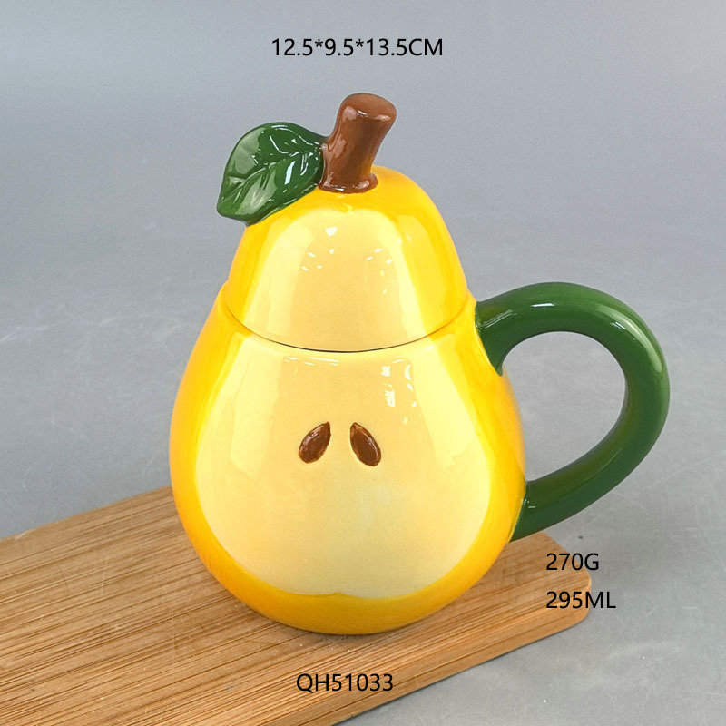 Frutas creativas transfronterizas de peras de cerámica tazas de cerámica creativas tazas de pato tazas de oficina de cerámica europea y americana