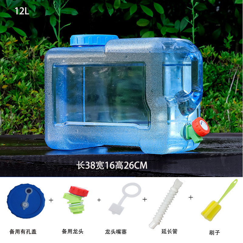 蛇口付き屋外浄水飲料水バケツプラスチック家庭用正方形車載水貯蔵タンクポータブル大型バケツなし|undefined