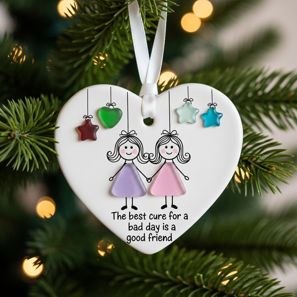 Nuevos productos transfronterizos de fondo blanco plano amistad de Navidad acrílico decoración de automóviles colgante amor Santa colgante