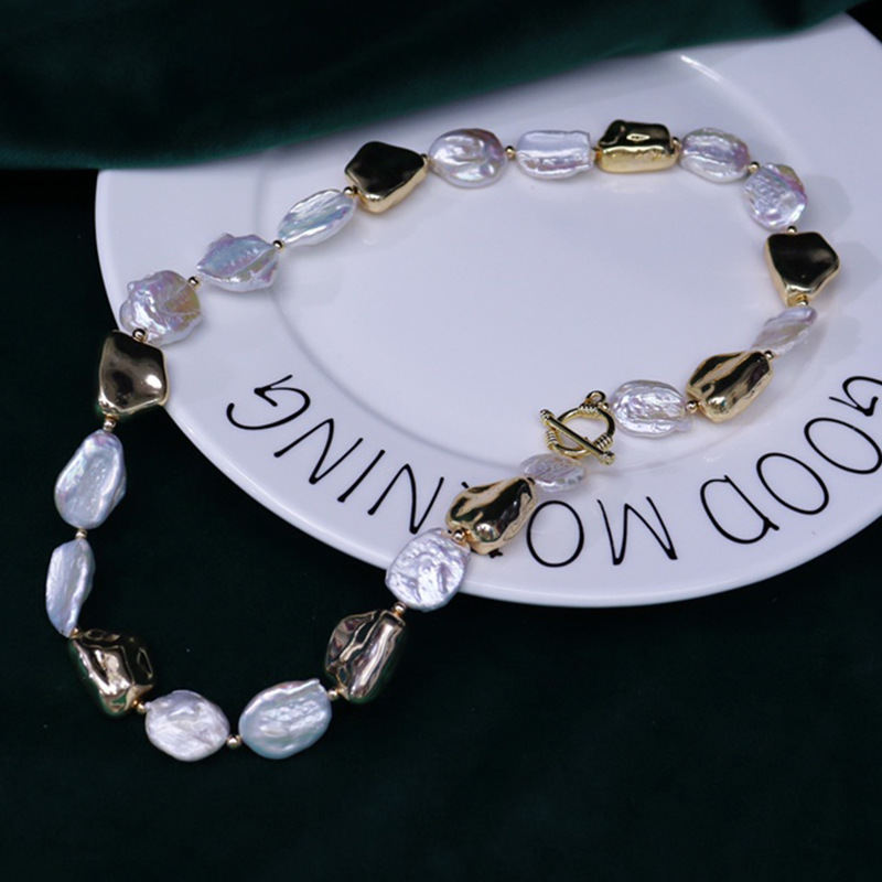 Élégant Dame Géométrique Perle D'eau Douce Bracelets Collier En Masse display picture 1
