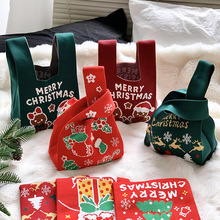 小方包女士手提包圣诞系列送礼礼品袋针织手拎包单肩斜挎包包批发