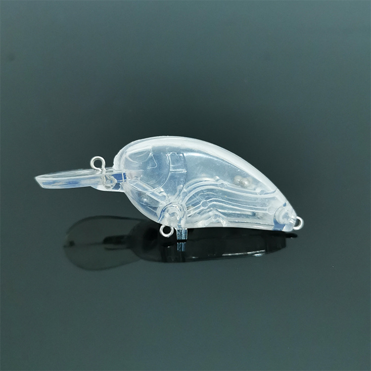 9.3g/7.5cm摇滚胖子路亚饵空白毛胚带响珠假饵DIY涂装鱼饵本体