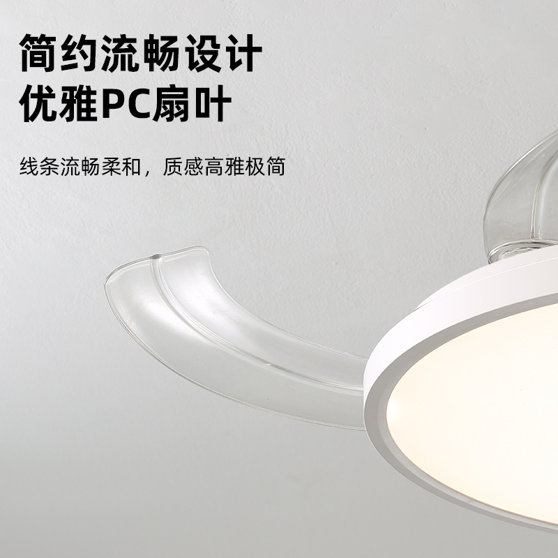 新型全スペクトルファンランプ超薄型アイガード現代シンプルledシャンデリア一体レストラン寝室全屋コース|undefined