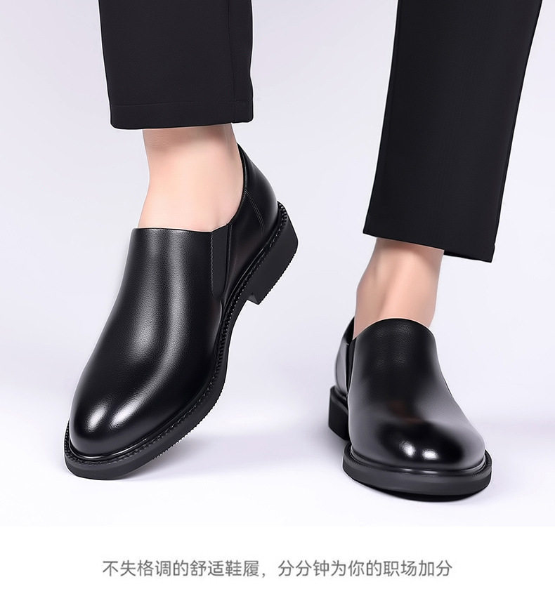 Giày lười nam da công sở cổ thấp đế bằng chống trơn trượt, thoáng khí nhẹ êm — W29 màu đen chi tiết 13