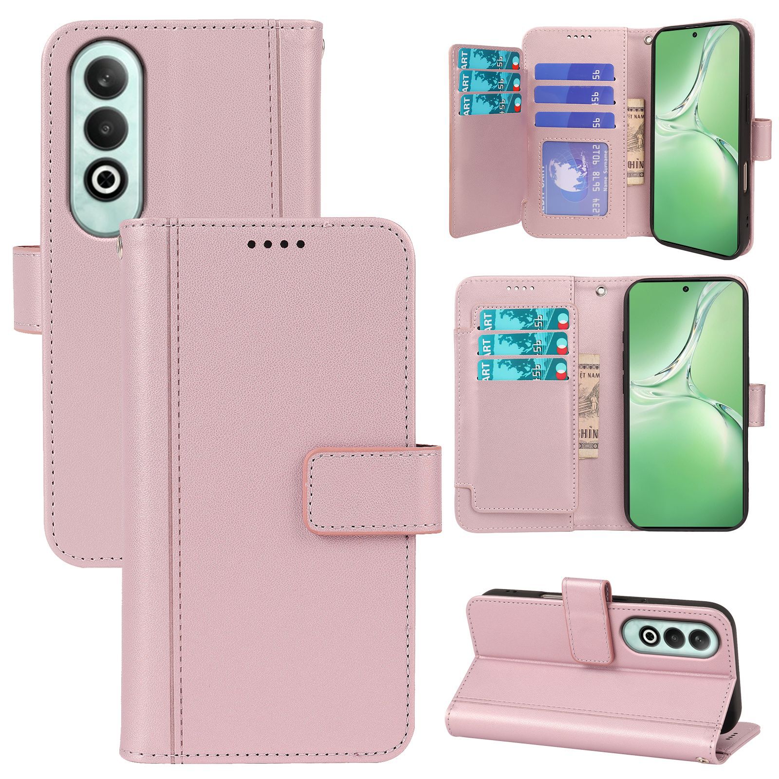 Suitable for Oppo Reno 14F 5g Mobile Phone Leather Case A5 Pro/A5X/A5 Imitation Leather Pattern Flip Phone Leather Case