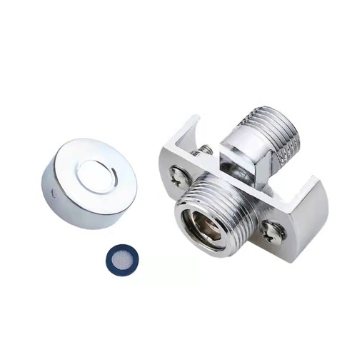 All-copper universal curved foot shower faucet accessories, extended adjustable angle shower accessories, universal corner curved foot