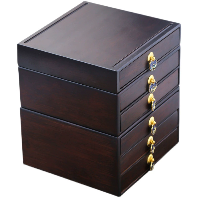 Puerh tea, tea pancake, multilayer storage box, tea set with accessories