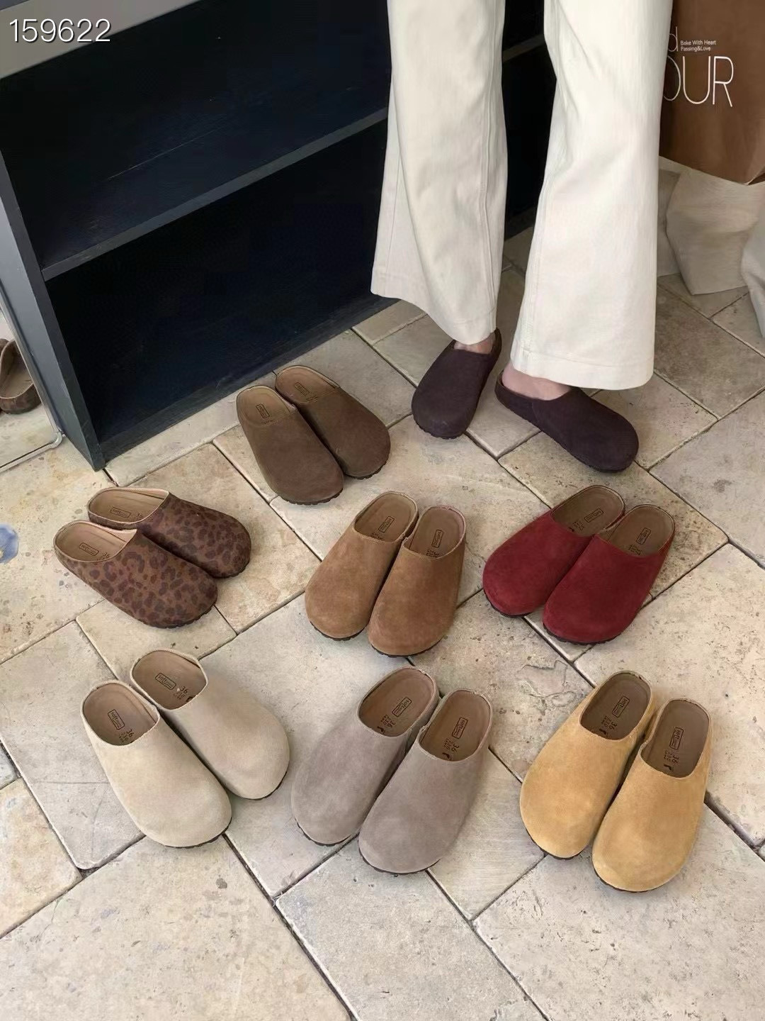 Dép quai hậu kín mũi Birkenstock thời trang 2025 cho bà bầu — yến mạch mơ, cà phê, con lạc đà, màu vàng chi tiết 8