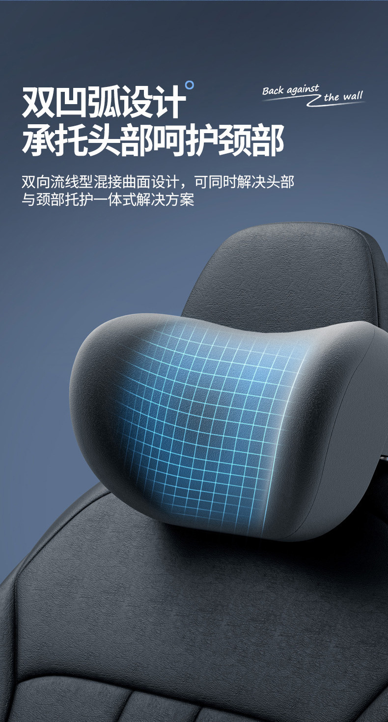 Car Headrest and Lumbar Support for Drivers, Memory Foam Support for Prolonged Sitting, Car Shoulder Pillow, Automotive Accessories
