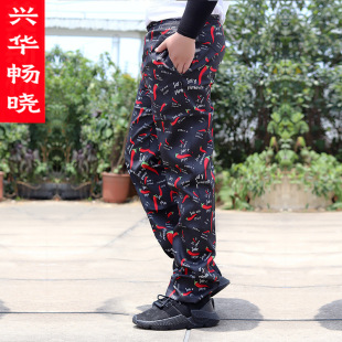 廚師褲酒店西餐廳廚師服松緊腰廚師男士工裝褲子一件代發