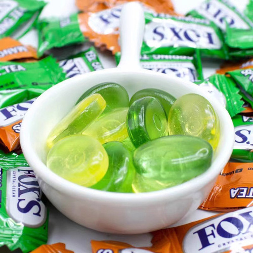 Indonesian Imported FOX'S Crystal Sugar Assorted Fruit Hard Candy in Independent Packaging, Multiple Flavors FOX'S Hoo's Juice Candy