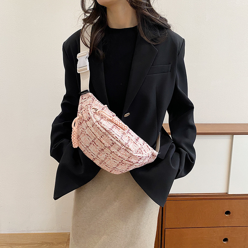 2024 primavera nueva moda simple bolso de cintura suave bolso de pecho coreano de gran capacidad bolso pequeño fresco bolso casual para mujeres