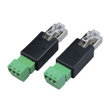 ���S RJ45�D3Pin�Ӿ����Ӻ���ˮ���^�DRS485�Gɫ���ӾW���D���^
