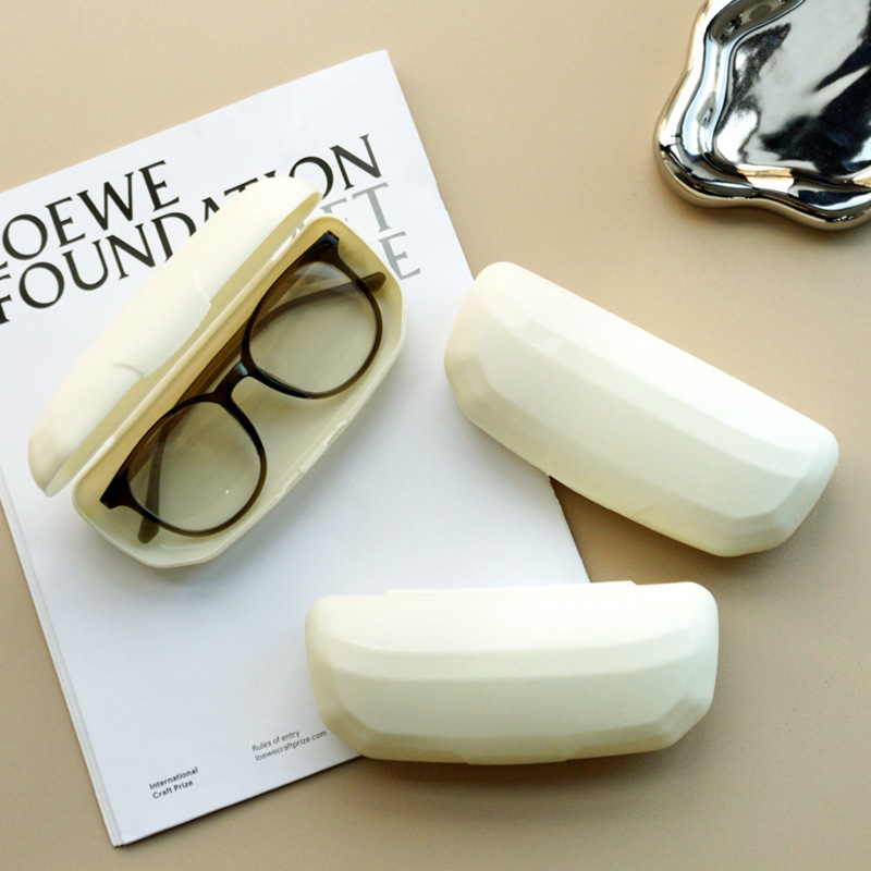 Caja de gafas de plástico blanco arroz fabricante de caídas al por mayor cajas de almacenamiento de gafas de alta calidad de gafas