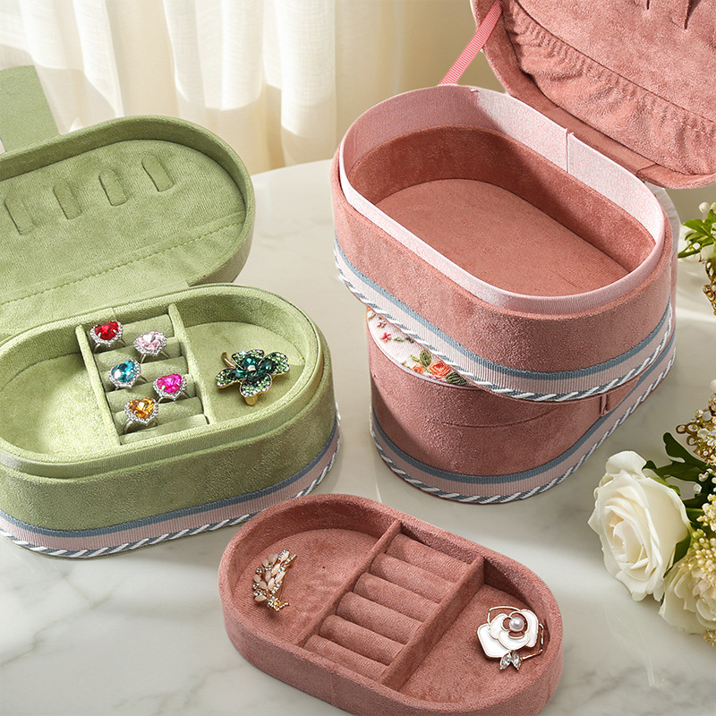 Golden Ant Jewelry Box High-End Exquisite Anti-Oxidation Travel Portable Large-Capacity Earrings Nail Necklace Bracelet Box